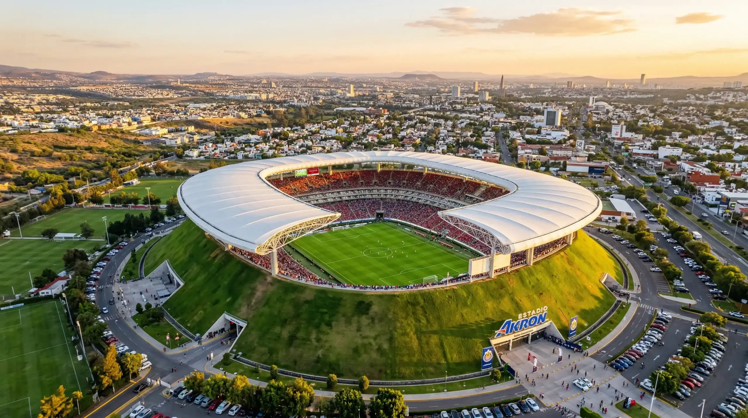 Estadio Akron v Guadalajaře - místo prvního zápasu České republiky na MS 2026